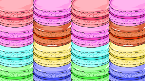 Macaroon Biscuit Pastry Animation, Cartoon Background, O GIF 27681247 ...