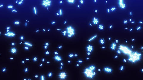 雪・雪の結晶 横型 ループ