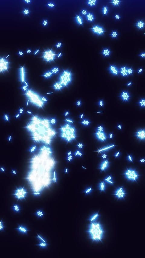 雪・雪の結晶 縦型 ループ