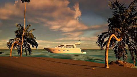 Yacht 3D cinematic model