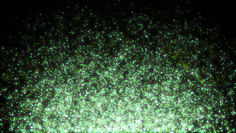 Green sparks-like particles