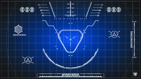 Futuristic radar mornitor