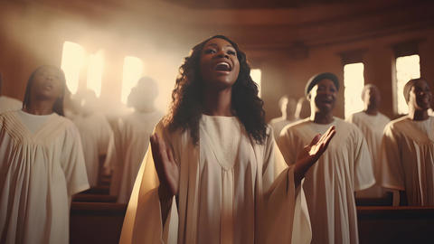 Black people wearing choir robes Praying and Pr Animated GIF 28391051 ...