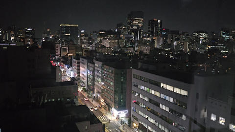 Seoul Night Building Scenery in Korea