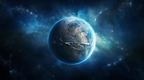 宇宙に浮かぶ地球