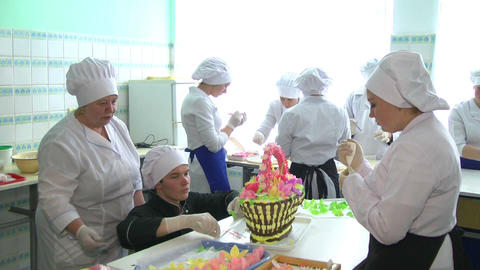 Cook in Kitchen Making Sweets 2