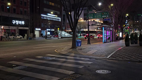 Seoul, road, traffic, night, landscape