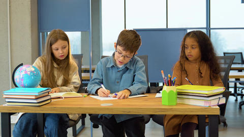 Kids Doing Homework Gif