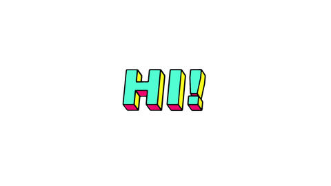Hi 3d animated text. Word greeting hi in 3d text. Design GIF 29188367 ...