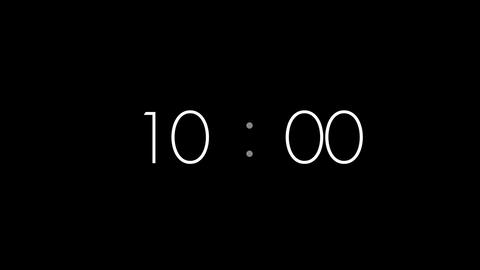 10 Minute clock countdown animation. Countdow CG動画素材 29215354 ...