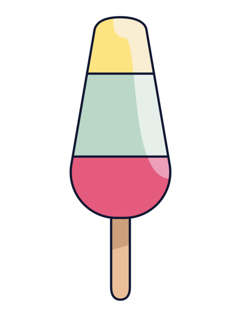 Tricolor ice cream