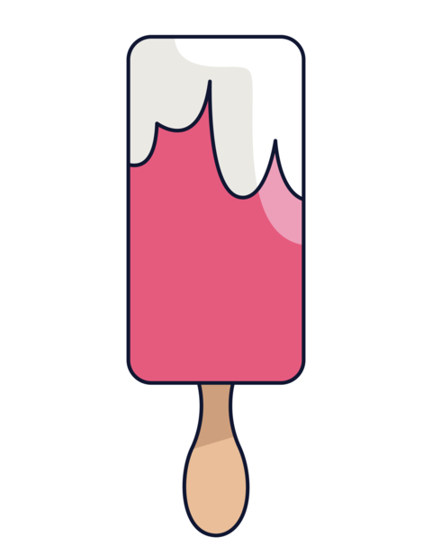 Ice cream with different glazes