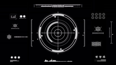 Futuristic radar screen