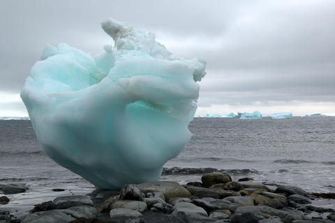 Arctic landscape. Icebergs and global warming. Arctic glacier. Polar Region