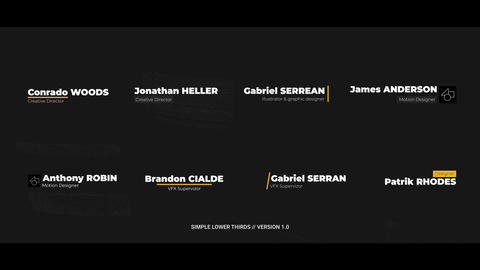 Simple Lower Thirds Motion Graphics template 30010563 | MotionElements