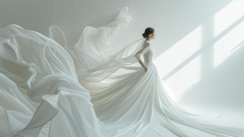 Woman in a wedding dress