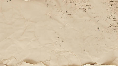 Animated Grunge Looped Vintage Crumpled Paper With Handwritten Letters Texture Overlay Background