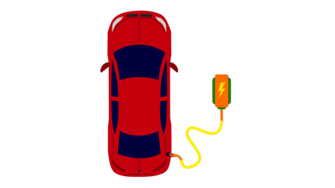 Charging electric car battery at EV power stati Animated GIF 30219474 ...