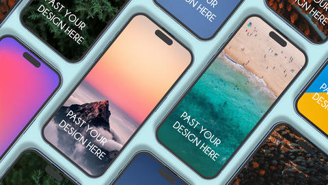 Phone Multiple Screen Mockup Graphic template 30238015 | MotionElements