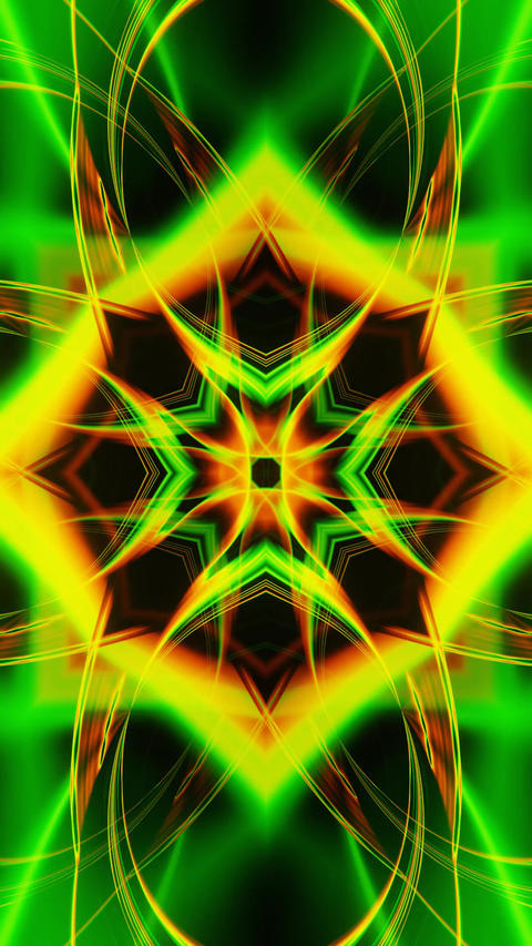 Vertical video green and yellow flash neon curv Animated GIF