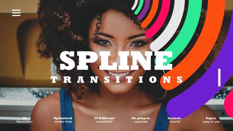 Spline Transitions Motion Graphics template 30468269 | MotionElements