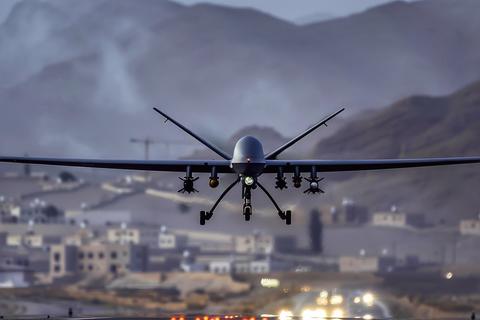 A military UAV combat drone