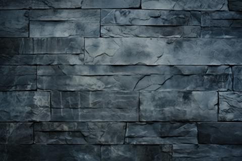Stark Dark concrete stone wall. Generate Ai