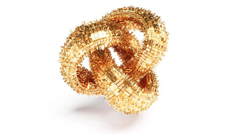 Gold knot infinity endless rotate on whi 애니메이션 GIF 31621096 ...