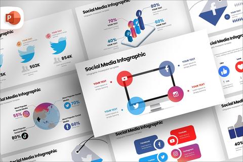 Social Media Infographic PowerPoint Te Presentation template 32045319 ...