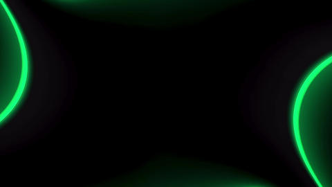 emDASH｜MOVE 3rd color HYPE GREEN G.I.D Glowing green wave flowing on black background. Loop abl GIF