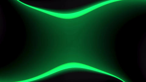 Glowing green wave flowing on black background. Loop abl GIF