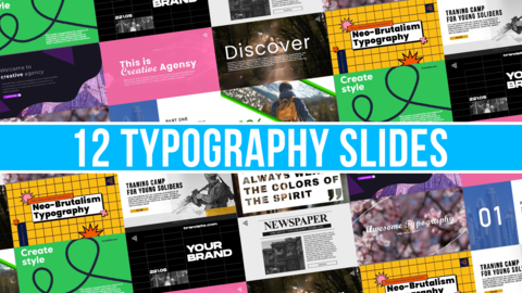 12 Typography Slides (MOGRT)