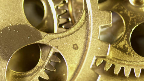 Gold Color Cogs Gears Wheel Rotating in 애니메이션 GIF 32336988 | MotionElements