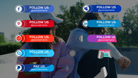 Folding Social Media Lower Thirds