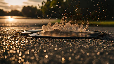Splash in gasoline puddle GIF 33084049 | MotionElements