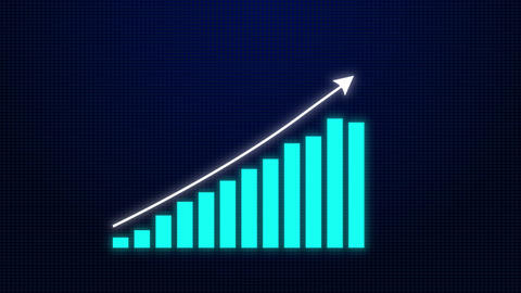 Graph going up. Rising bar graph, Business Grow Animated GIF 33315599 ...