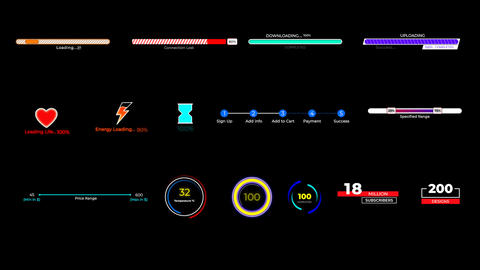Loading Bars & Counting Titles After Effects template 33286004 ...