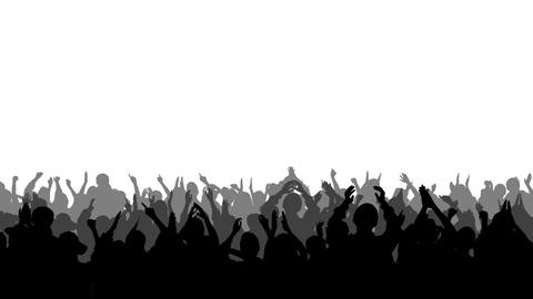 Cheering Crowd Silhouettes 2