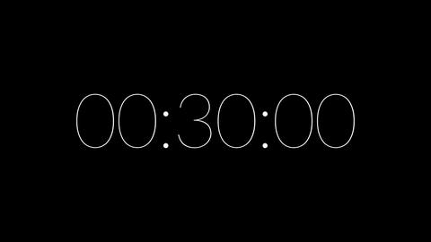 6 digits 30 seconds thin font minimal countdown t GIF 動畫 36722849 ...
