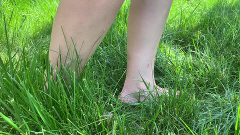 Walking Barefoot on Green Grass 3