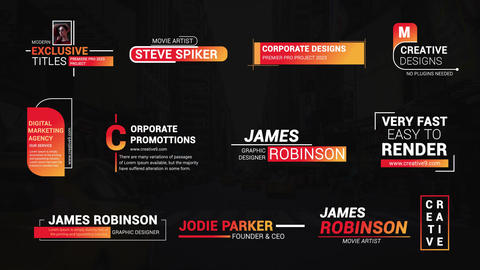 Modern Lower Third Titles Motion Graphics template 33557589 ...