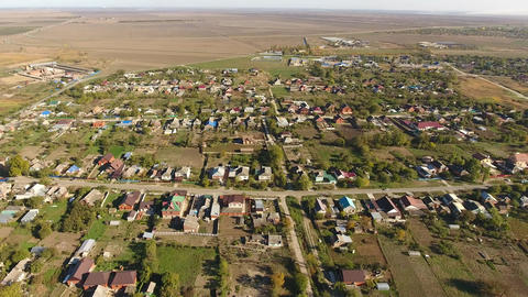 Top view of the village. The village of Poltavskaya
