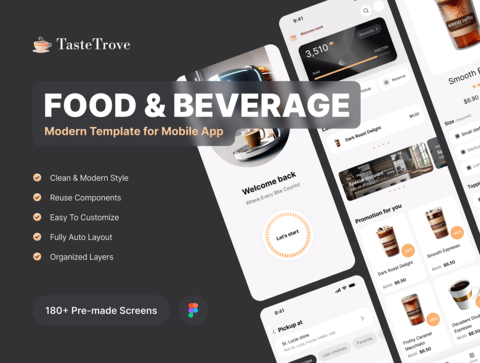 Multi purpose Food and Beverage UI Kit