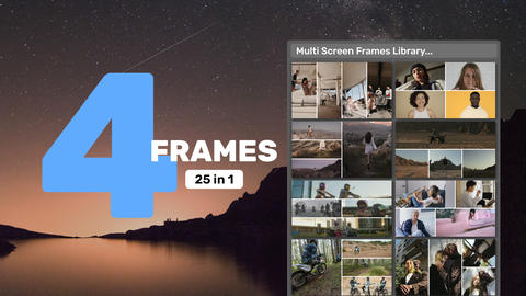 Multi Screen Frames Library - 4 Fra DaVinci Resolve template 33810117 ...