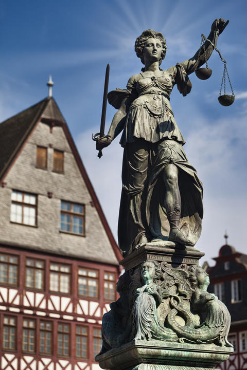 Justice Independent Statue in Frankfurt Germany