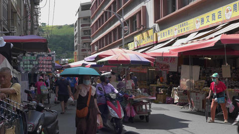 Taiwan traditional market street view