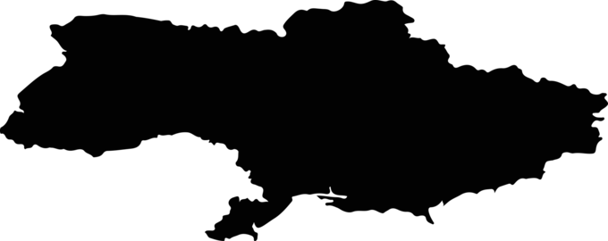 Ukraine silhouette map