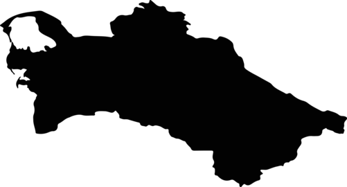 Turkmenistan silhouette map