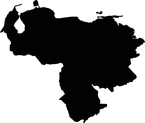 Venezuela silhouette map