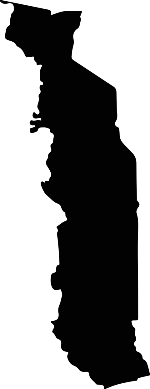 Togo silhouette map